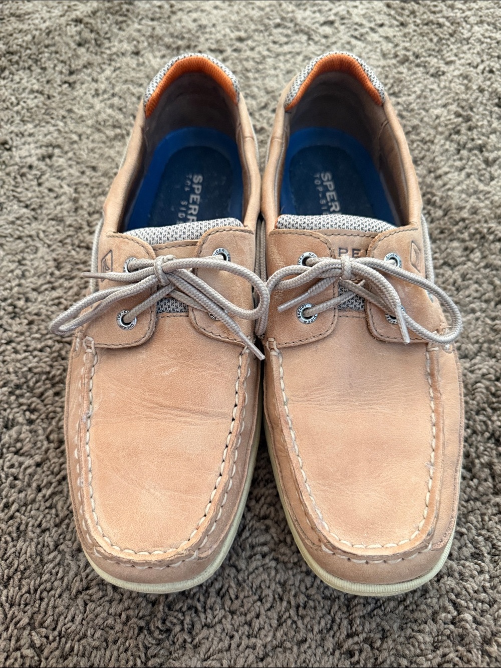 Sperry Men's Light Tan Leather Dockside Boat Shoes